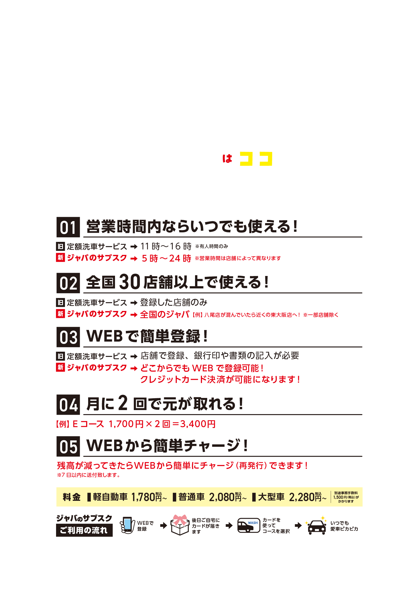 ジャバのサブスク洗い放題の良いところ！